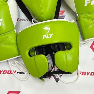 Protège-tête de boxe ouvert blanc et vert tendance 2026, personnalisable avec logo, professionnel, réglable, pour entraînement et sparring - Product Image 3