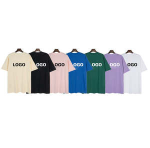 Logotipo personalizado camiseta de verano 100% algodón de alta calidad serigrafiado transpirable secado rápido personalizado Color Casual camisetas para hombres - Product Image 1