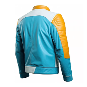 Blouson de moto unisexe en cuir véritable protégé CE hiver grande taille respirant coupe-vent - Product Image 2