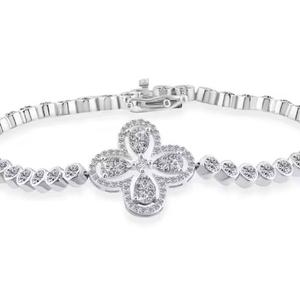 Moissanite Tennis Bracelet 925 Sterling Silver Diamond Alternative Sparkling <b>Bridal</b> Jewelry Everyday Luxury Bracelet - Product Image 3