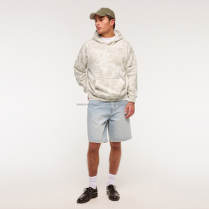 Hombres Custom Heavyweight Hoodies Logo Oversize Hoodies Unisex Personalizado Oversized Heavy Weight Thick Hoodie Bordado - Product Image 4