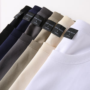 เสื้อยืดผ้าฝ้ายสีล้วนสำหรับผู้ชายเสื้อยืด240GSM ผ้าฝ้ายสี100% ขายส่งโลโก้ออกแบบได้ตามต้องการ - Product Image 1