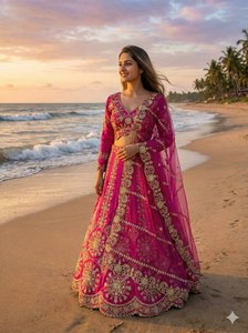 Nouvel arrivage 2026 Lehenga Choli en soie pure de qualité supérieure, style Kanjeevaram / Banarasi / Assam, bicolore, avec cancan et toile intégrée - Product Image 2