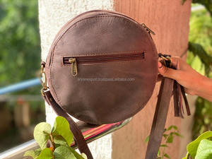 Nuevos bolsos de mano de piel de vaca auténtica para mujer, bolsos de la mejor calidad, bolsos de cuero, Mini bolso cruzado redondo de cuero genuino para mujer - Product Image 6