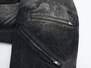 2026 Sweat à capuche d'hiver personnalisé en molleton épais 100% Coton, brodé, délavé à l'acide, effet vieilli, style streetwear, avec fermeture éclair et patchs - Product Image 4