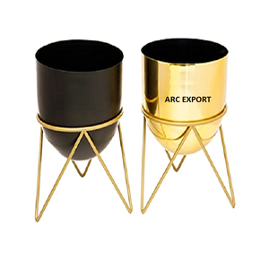 Juego de 3 jardineras decorativas de jardín y balcón negras con estilo con maceta conjunta para uso doméstico a la venta. - Product Image 2