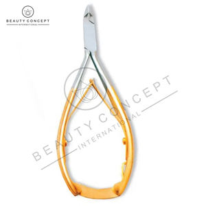 Coupe-ongles professionnel en acier inoxydable couleur or, écologique, avec poignée verrouillable antidérapante et ouverture large pour cuticules - Product Image 2