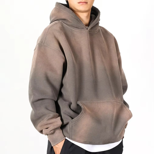 Sweat à capuche surdimensionné de luxe pour hommes et femmes personnalisé poids lourd 100% coton délavé à l'acide pour l'hiver vente en gros - Product Image 6