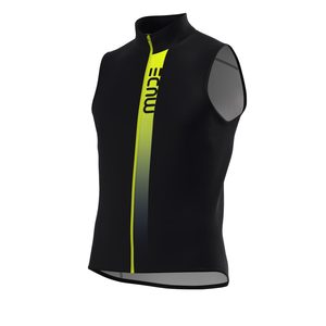Gilet de sport d'extérieur coupe-vent noir néon - Product Image 1