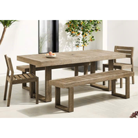 Service OEM ODM, mobilier d'extérieur au design moderne, ensemble de jardin en rotin imperméable, aluminium résistant aux UV, Vietnam, salle à manger, cour