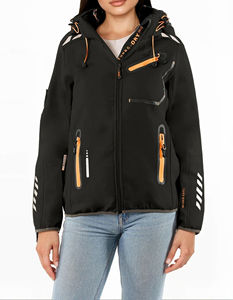 Chaqueta Softshell para Hombre, Talla Grande, de Lona, con Estampado a Cuadros, Cuello Alto, Cremallera, Impermeable, Cortavientos, Ecológica, para Senderismo, Camping, Elegante - Product Image 1