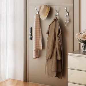 Large <b>Wall</b>-Mounted Chrome Coat <b>Rack</b> Aluminium Coat Hanger for Clothing Keys Bags Hats-for Office Use With Wood Brass Materials - Product Image 6