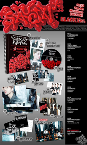 NEXZ SAUCIN' 4ème mini-album [Version noire] CD + Photobook + Photocard + Pochette pour classeur vinyle + Affiche pliée + Mini photo K-Pop Music - Product Image 2