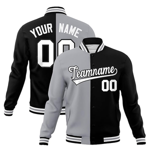 Chaqueta de béisbol Varsity personalizada de tendencia Split Letterman Bomber rompevientos Chaqueta ligera abrigo para adultos jóvenes - Product Image 1