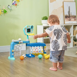 AIYAPLAY Juego Infantil 5 en 1 para Fútbol, Baloncesto, Golf, Béisbol y Bolos, en PP y ABS, 88,6x38. 7x60,4-68 cm - Product Image 2