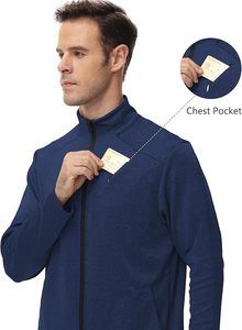 Ensemble de survêtement de jogging en molleton respirant à fermeture éclair intégrale pour homme imprimé sur mesure, vêtements de sport à manches longues, entraînement en plein air, vente en gros, hiver - Product Image 6