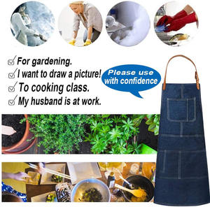 Wholesale Fast Delivery Cheap <b>Black</b> Navy Adjustable Cotton Customized logo <b>Apron</b> Multi-pocket Demin <b>Apron</b> by Maximize Wear - Product Image 3