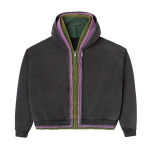 Sudadera Extra Grande de Algodón 350/400gsm con Lavado Ácido, Triple Capa, Corte Cuadrado, Unisex, Excelente Felpa Francesa, Sudadera Pesada con Logotipo Personalizado - Product Image 1