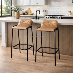 Tabouret de bar à hauteur réglable, structure métallique, fonction pivotante et base stable pour bar à domicile, pub et restaurant - Product Image 1