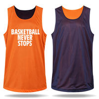 Camisetas de Baloncesto Personalizadas de Primera Calidad, Transpirables, Antibacterianas, de Secado Rápido, para Adultos, Reversibles, de Verano