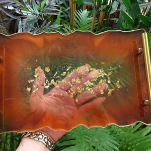 Resin <b>Decorative</b> Tray in Multiple Colors Rectangle Home <b>Decor</b> Resin Tray High Quality - Product Image 1