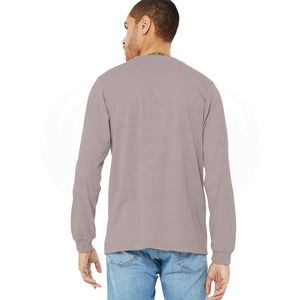 Bella + Canvas 3501CVC T-shirt unisexe à manches longues en jersey CVC-Gravier rose chiné - Product Image 3