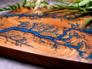 Planche à découper en bois de teck naturel robuste avec rainure à jus Ustensiles de cuisine écologiques Passe au lave-vaisselle pour couper la viande - Product Image 4