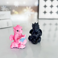 Ornements créatifs de vacances maison bureau oeuvre de table artisanat petit Dragon Figurine lecture livre résine Statue