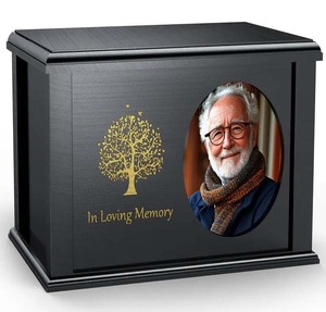 Urnas de cremación de madera de estilo americano modernas hechas a mano, recipientes funerarios decorativos para hombres y mujeres - Product Image 4