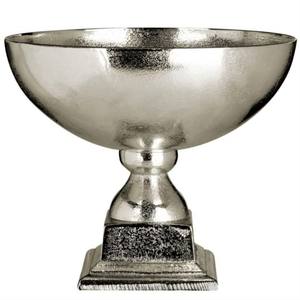 Decorative Nordic Metal Fruit & Salad Serving <b>Bowls</b> Square Pedestal Antique Raw <b>Silver</b> Aluminum Luxury Wedding Decor <b>Bowl</b> - Product Image 3