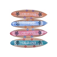 Planche de Surf en bois faite à la main, combinaison d'aérographe de sculpture de 30 cm, Plaque murale de Surf de tortue hawaïenne