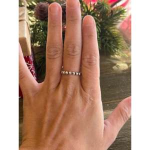 Southwest Made 3MM Sterling Silver Rhodium Plated <b>Jade</b> Stacker <b>Ring</b> Dainty Fine Gemstone Jewelry for Everyday Wear - Product Image 2