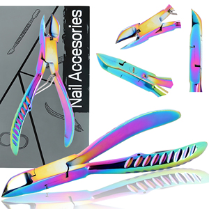 Cortaúñas profesional de lujo, pinza ergonómica antideslizante para cutículas, doble resorte para dedos, Uso Profesional sostenible para uñas - Product Image 2