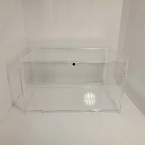 Terrario de Acrílico Pequeño para Reptiles, Recinto Transparente Ventilado para Arañas Saltarinas, Isopodos y <span class=keywords><strong>Tarántulas</strong></span>, Jaula Bioactiva para Mascotas - Product Image 5
