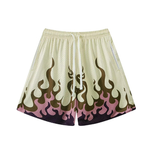 Short de plage d'été de haute qualité pour hommes double couche en maille de nylon Short de plage décontracté à motif solide brodé de grande taille - Product Image 2