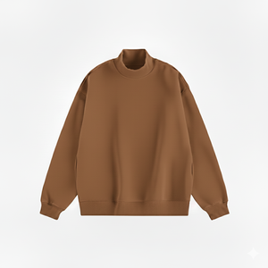 Soft Cozy Oversized Mockneck Winter Long Sweatshirt Women Warm Fleece Loose Fit Casual Pullover Korean Streetwear <b>Top</b> - Product Image 2