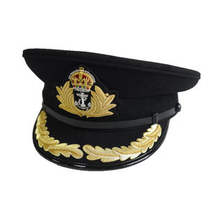 Nouvelle casquette d'officier de cérémonie meilleure qualité fabriquée en laine casquette Peaak meilleure couleur officier casquettes Peaak - Product Image 4