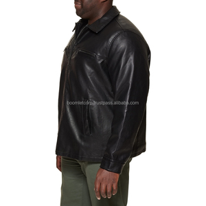 แจ็กเก็ตหนังแท้พรีเมี่ยมสำหรับผู้ชายและผู้หญิงผ้าแคนวาสสีอบอุ่นและทนทานยาวนาน - Product Image 5