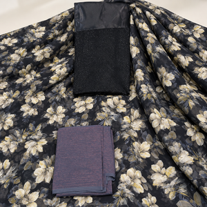 Tela Dirac Somalí 100% Seda, Tejido Decorativo con Rayas para Coser Vestidos Elegantes para Mujeres, Prendas Tradicionales para Ocasiones Especiales - Product Image 3