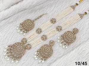 Plaqué or antique magnifique magnifique zircon cubique cristal balancent longue goutte collier de mariage ensemble bijoux avec boucle d'oreille pour les femmes - Product Image 4