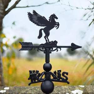 Unique handcrafted iron weathervane in animal form perfect for traditional barn farmhouse or <b>garden</b> settings - Product Image 2