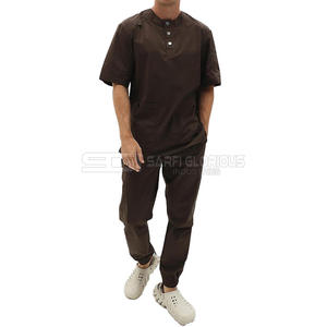 Uniforme de Enfermero Profesional con Cuello en V para Hombre, Conjunto de Uniforme Médico Transpirable con Bloques de Color, Traje Médico Personalizado para Hospitales, Clínicas y Laboratorios - Product Image 6