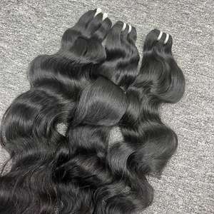 Vente en gros d'extensions de cheveux bruts cambodgiens vierges 100% de haute qualité, cheveux humains droits à double trame pour toutes les couleurs de teinture 100% - Product Image 4