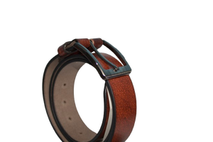 Ceinture de profil en cuir marron avec boucle en alliage avec personnalisation du fournisseur en gros - Product Image 4