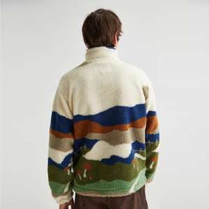 แจ็กเก็ตขนแกะกันลมที่เชื่อถือได้สำหรับบุรุษอบอุ่นมีซิปกันหนาวฉนวนกันความร้อนเดินป่ากลางแจ้งทนทานยาวนานใส่สบาย - Product Image 2