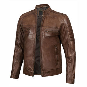 Chaqueta de motociclista de cuero PU transpirable ecológica de alta calidad para hombre Color personalizado a prueba de viento motocicleta temporada de invierno elegante - Product Image 2