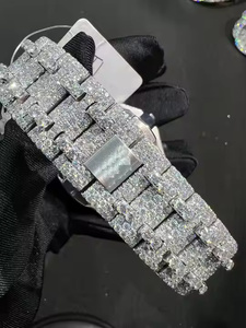 Premium <b>Mens</b> Quartz Movement Analog Watch Featuring Moissanite Diamonds Luxury Iced Dial <b>Mens</b> Wristwatch - Product Image 3