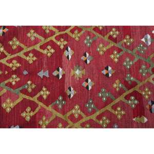 พรมวินเทจขนาด 2.7x4.3 ฟุต พรมตุรกีขนาดเล็ก พรมขนสัตว์สีแดงสไตล์ตะวันตกเฉียงใต้ - Product Image 3