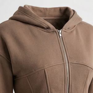 Conjunto Deportivo de Otoño 100% Algodón con Capucha y Cordón Ajustable, Chándal Holgado de Dos Piezas, Traje Deportivo Personalizado de Alta Calidad - Product Image 4