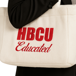 Bolso Tote de Peluche con Bordado de Chenilla, Diseño de la Hermandad Griega Divine Nine, Regalo para Estudiantes de HBCU - Product Image 5